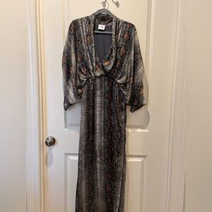 Buddy Love Gray and Black Snake Patterned Dress